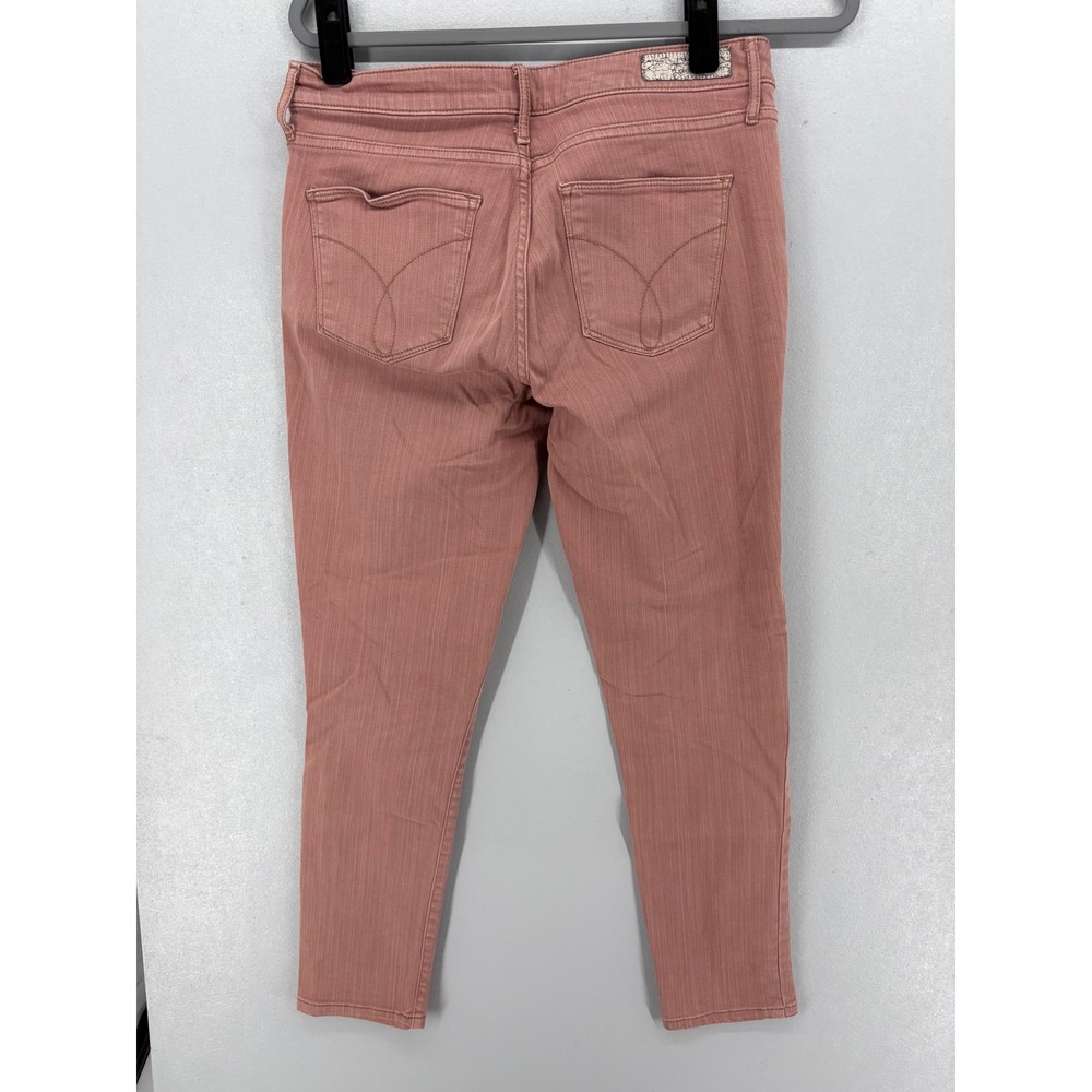 Calvin‎ Klein Womens Jeans Ankle Skinny Dusty Rose Mauve Denim 6 - Picture 3 of 5